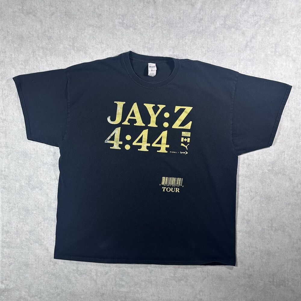 Vintage 90s Gildan Jay-Z 4:44 Tour Black Mens 2XL T-Shirt